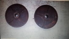 Cast Iron Wheels x 2 sack truck trolley Stationary engine Matching Pair 9.5"