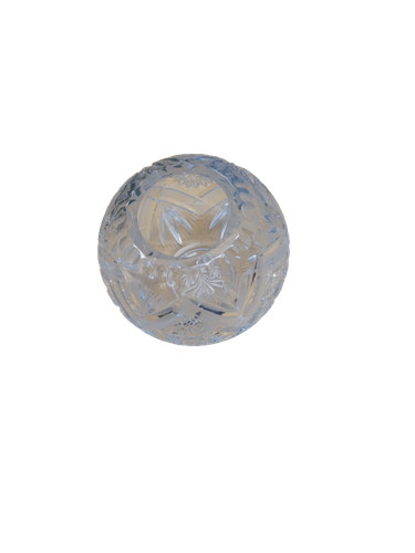 Cut crystal rose bowl vase - cut,