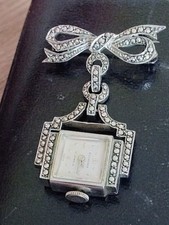 Bucherer Marcasite Fob Brooch