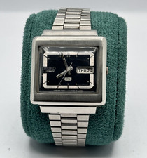 Vintage Seiko 5 Japan Automatic 'TV Dial' 6309-5030  Black Mens Watch