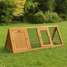 Triangular Wooden Rabbit Hutch