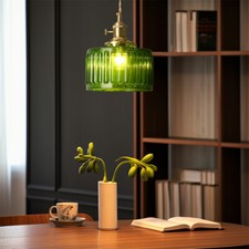 Vintage Green Glass Pendant