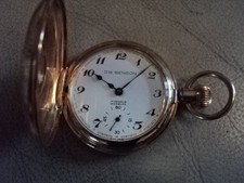 Vintage Men's J.W. Benson Half Hunter 17 Jewels Wind Up Pocket Watch GWO -VGC