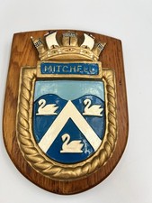 HMS Mitchell Royal Navy Ships Wall Plaque Crest Shield Nautical Reserve