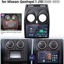 GPS Android 14 CarPlay Stereo Radio Sat Nav DAB For Nissan Qashqai J10 2006-2013