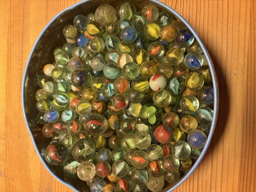 Large tin vintage glass - vintage,