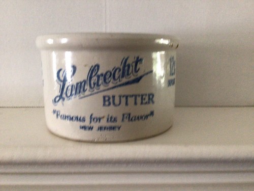 Vintage butter stoneware crock - butter,