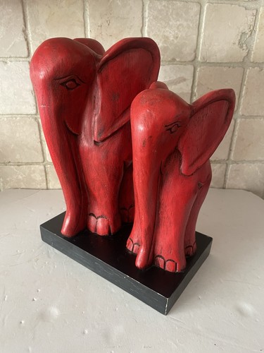 Art deco red wooden - art,