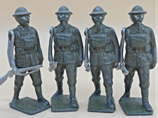 Toy Lead Soldier Bundle WW2 Gas Mask Troops Army Vintage Military Figures Lot