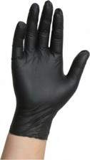 1000 BLACK DISPOSABLE NITRILE GLOVES POWDER LATEX FREE Medical Tattoo S/M/L/XL