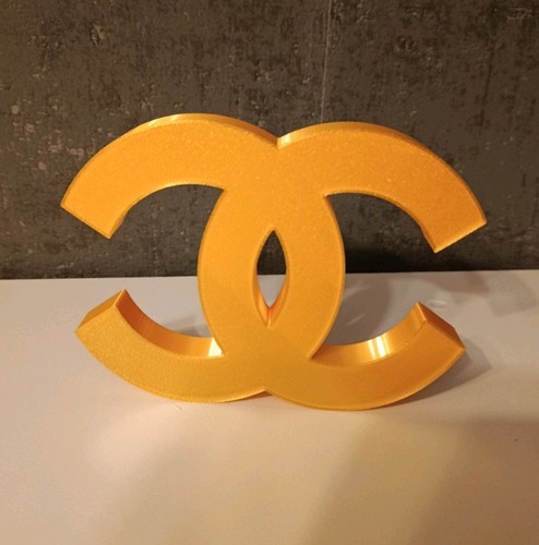 Chanel gold printed logo - gold,