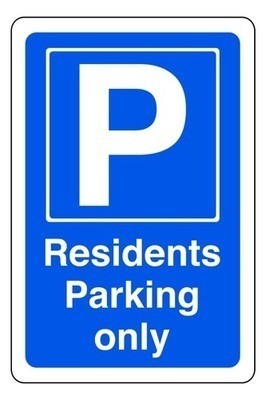 Residents parking only - residents,