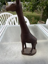 Vintage Wooden Carved Giraffe