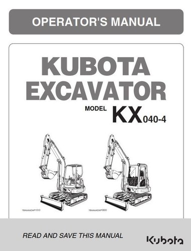 Kubota excavator kx040 - kubota, kx040-4