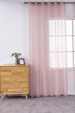 1/2pcs Plain Voile Net Window Curtains solid Sheer Eyelet 4CM Ring Top