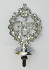 Rare Original Desmo Chrome RAF WW2 Officers Classic / Vintage Car Badge / Mascot