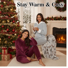 Ladies pyjamas Fleece  Hooded