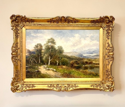 Carl brennir large antique oil - carl,