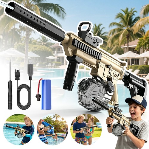Powerful electric water gun - water,