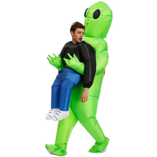 Green alien inflatable - green,
