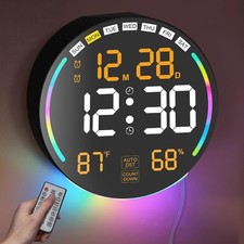 Large Digital Wall Clock with