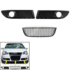 9N3 For Front VW Bumper 2005-2009 Lower GTI BLACK Grille Fog Grill Polo Center E