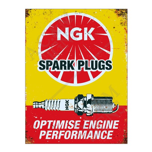 Metal tin sign plaque - tin, ngk