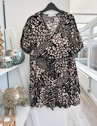 Primark beige black printed - black,