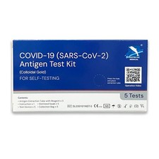 Deepblue Covid 19 Test - 5 Pack - Antigen Lateral Flow Test - Long Expiry 2027