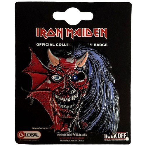 Iron maiden metal pin - maiden, badge