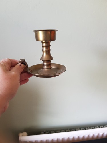 Retro brass chamberstick - retro,
