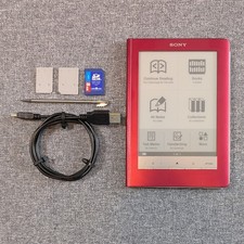 Red Sony PRS-600 eReader with 8GB SD Card (Tested / Fully Functional)