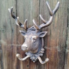 Large Cast Iron Bronze Stag