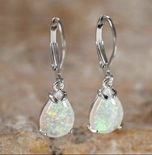 Silver  Opal White Fire