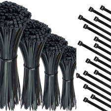 BLACK CABLE TIES / ZIP WRAPS