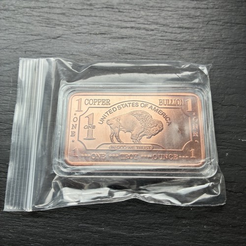 1oz copper bullion bar - bullion,