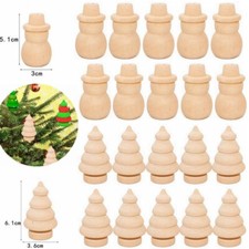 10/20pcs DIY Wood Peg Doll Tree Wooden Peg People Snowman Nesting Kid Toy Craft