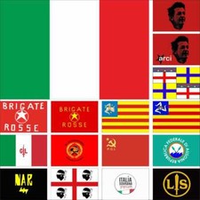 Italy Flag ARCI Brigate Rosse Emilia FNS Lega Sud NAR Sardinia Student Struggle