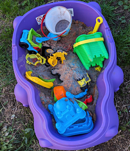 Purple hippo plastic kids - kids, sand