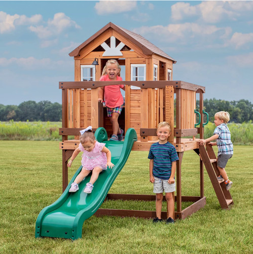 Wooden garden playhouse - wooden,