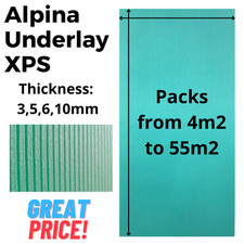 Alpina XPS Underlay 3, 5, 6, 10mm – High Quality for Laminate & Wood Flooring