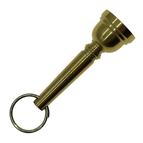 Brass mouthpiece keyring - brass, by