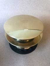 1.5" Push Down Click-Clack Bath Waste - Baths with NO Overflow - Polished Brass