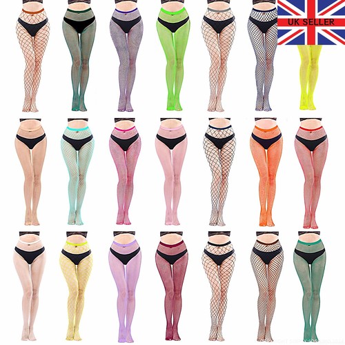 Womens coloured fishnet - coloured,