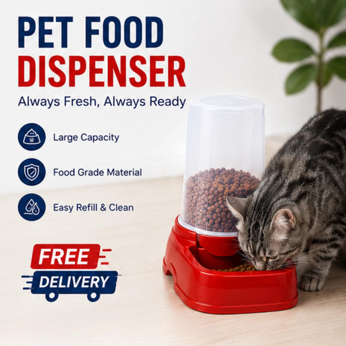 Dog food dispenser pet feeder - dog,
