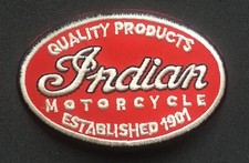 INDIAN MOTORCYCLE ESTABLISHED 1901 VINTAGE BIKE BIKER  BADGE IRON SEW ON PATCH