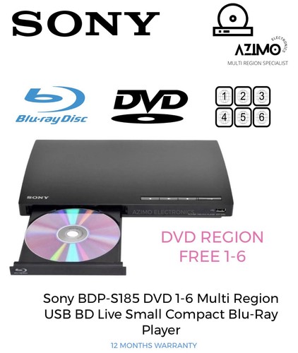 Sony bdp s185 dvd - bdp-s185, 1-6