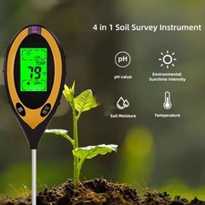 LCD Screen Soil Survey Instrument 4 in 1 Soil Thermometer  Flower Plants