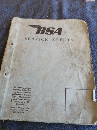 Bsa bantam d3 service - bsa, d1