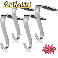 1/4pcs Christmas Stocking Hooks Hanger Holder Mantle Fireplace Clip Home Decor